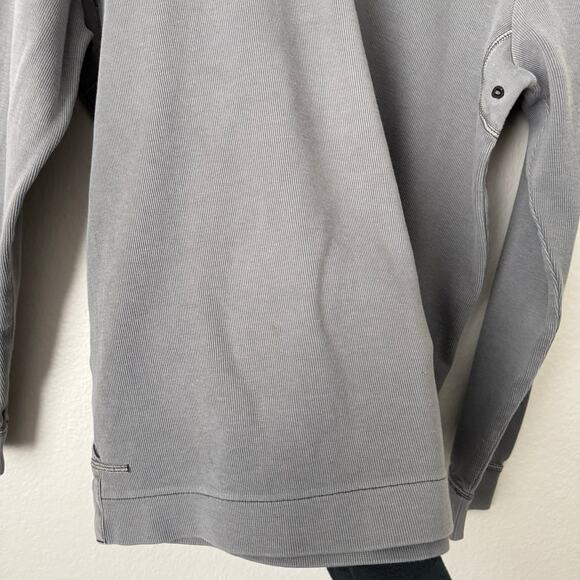 Vintage Tommy Bahama Mens Gray Rib Quarter Zip Sweater 100% Cotton Size Medium - Picture 5 of 11